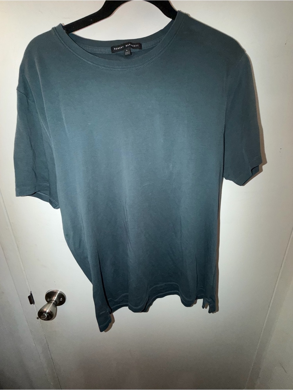 Robert Barakett Short-Sleeve Crew T-Shirt in Teal Blue